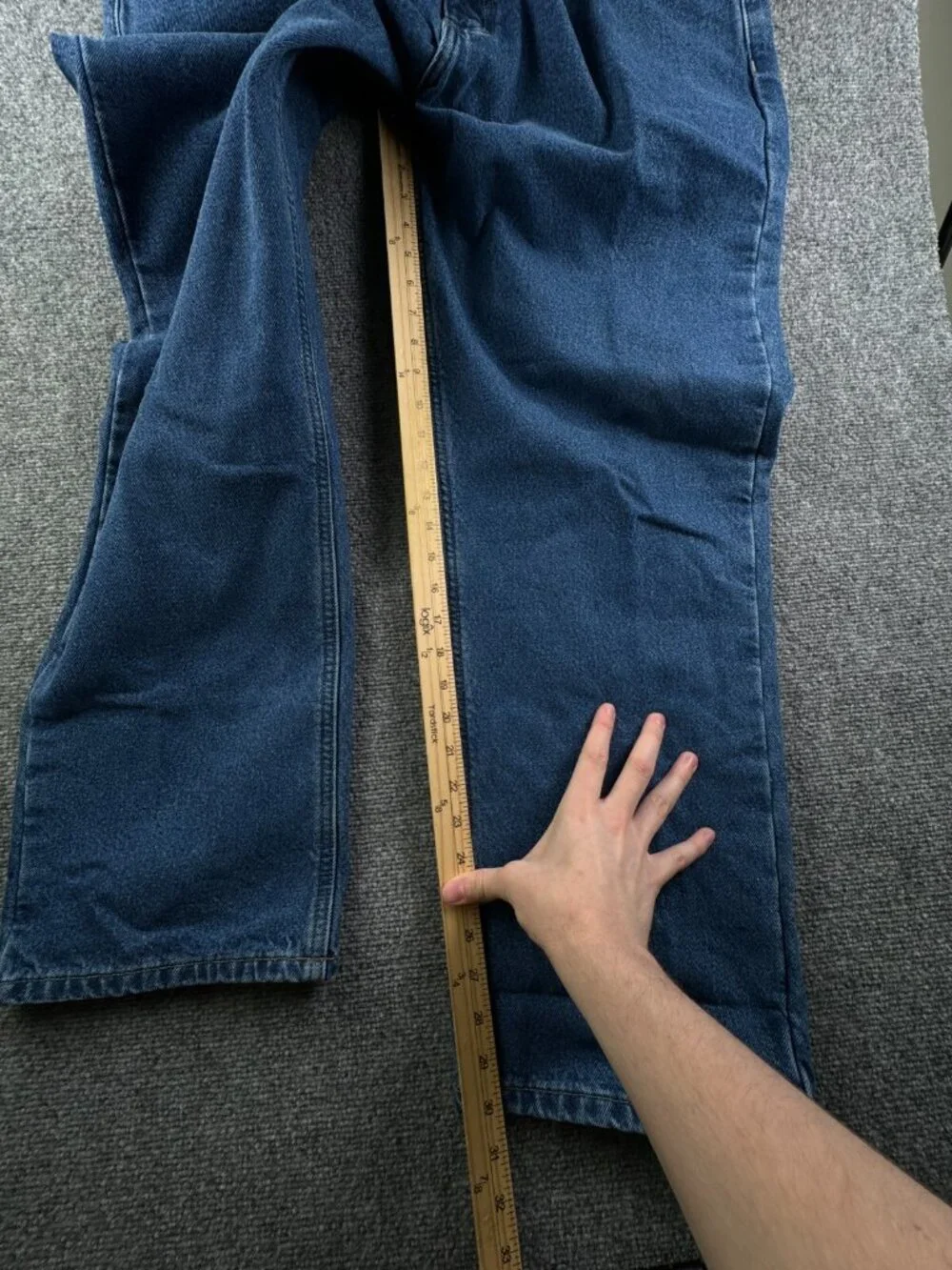 Carhartt B172 DST Jeans Flannel Lined Relaxed Fit Blue Cotton Denim ACTL 39x30